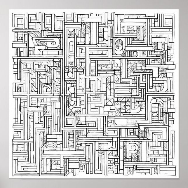 Cryptic Art Challenge: Urban Cipher Graffiti Poster (Front)