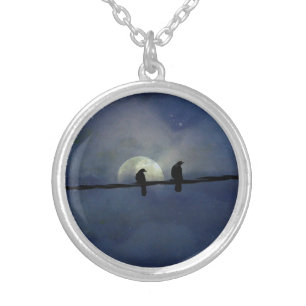 Cryptic Crows Silver Plated Necklace