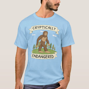 Cryptically Endangered Bigfoot Funny T-Shirt