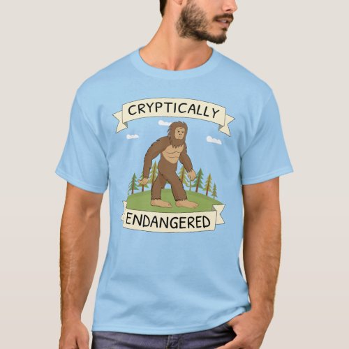 Cryptically Endangered Bigfoot Funny T_Shirt