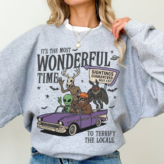Cryptid Bigfoot Mothman Wendigo Alien Paranormal Sweatshirt