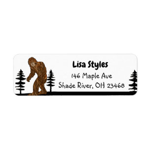 Cryptid Bigfoot Sasquatch Ape Man   Label