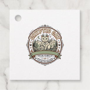 Cryptid Cat Cryptid Cat Vintage Vector Art Shirt D Favor Tags