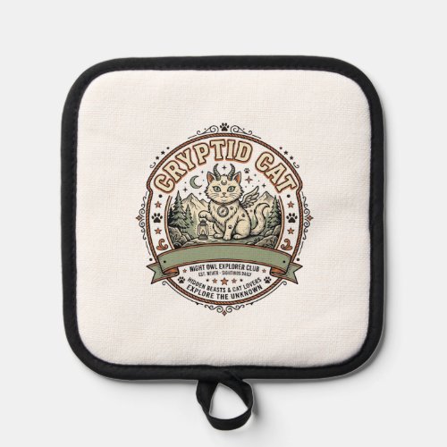 Cryptid Cat Cryptid Cat Vintage Vector Art Shirt D Pot Holder