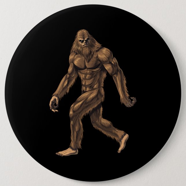 Cryptid Creature Bigfoot Button (Front)