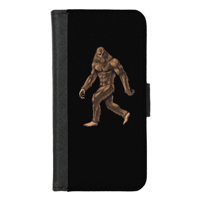 Cryptid Creature Bigfoot iPhone Wallet Case (Front)