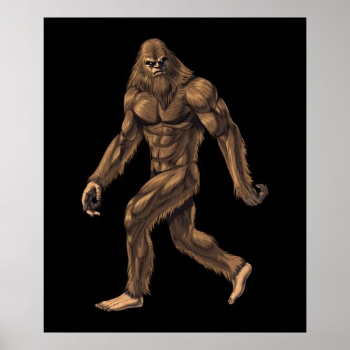 Cryptid Creature Bigfoot Poster