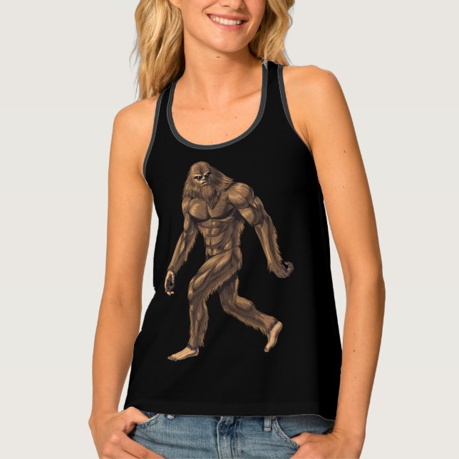 Cryptid Creature Bigfoot Tank Top (Front)