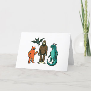 Cryptid Friends: Baby Bodysuit One-sie w/ Bigfoot Letterpress Thank You Card