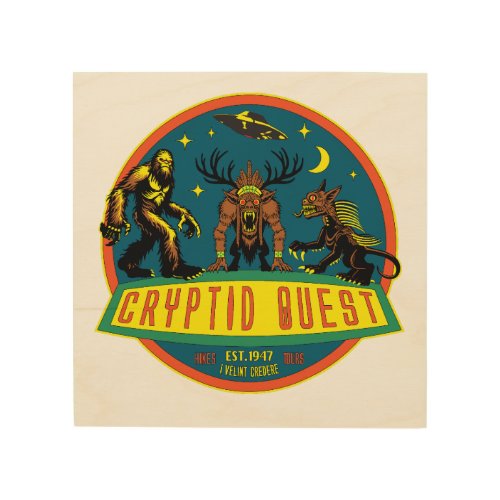 Cryptid Quest Wood Wall Art