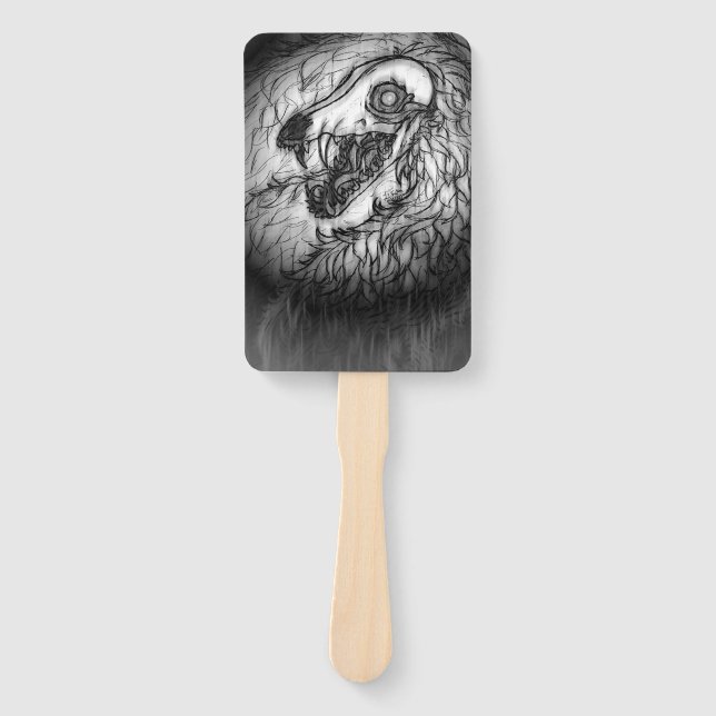 Cryptid: Snow Wasset Sketch  Hand Fan (Front)