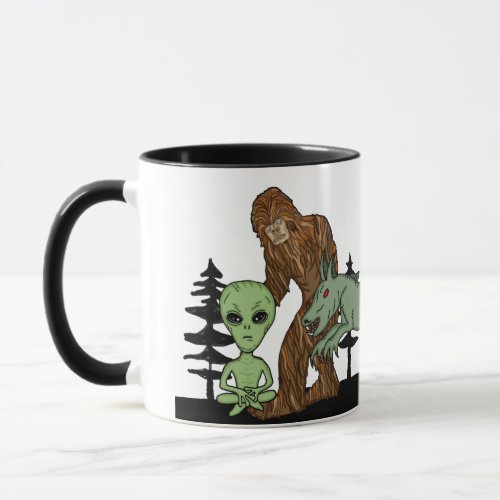 Cryptid UFO  Big Foot Chupacabra Alien Mug