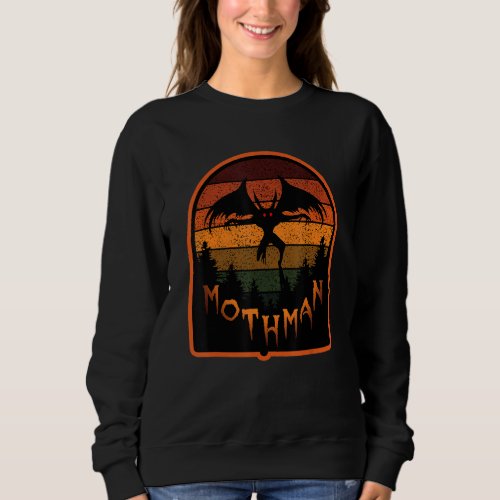Cryptid Vintage Orange Mothman Folklore Sweatshirt
