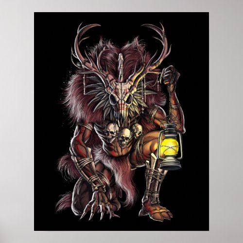 Cryptid Wendigo Poster