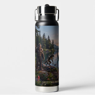 Cryptids Bigfoot, Chupa, Mothman, Dogman Loch Water Bottle
