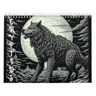 Cryptids Bigfoot, Chupacabra, Mothman, Yeti Calendar
