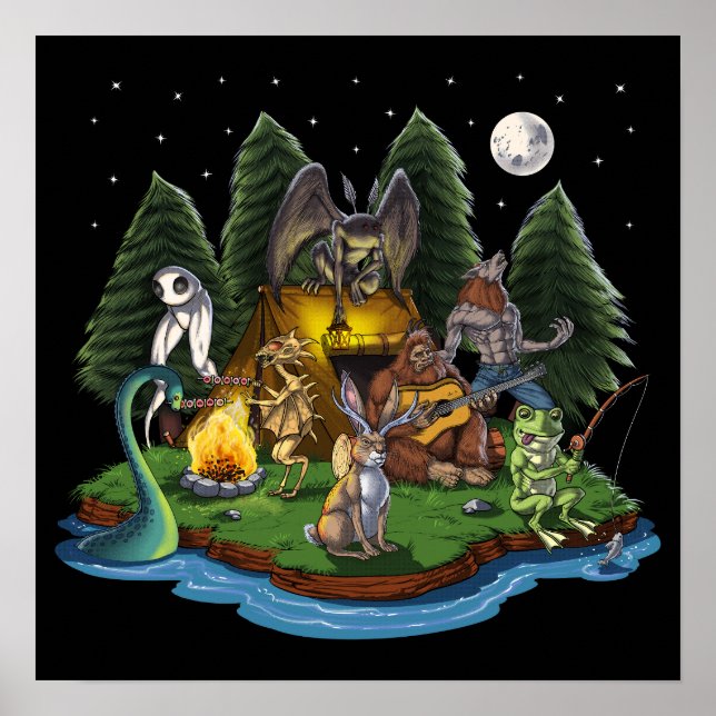 Cryptids Camping Poster (Front)