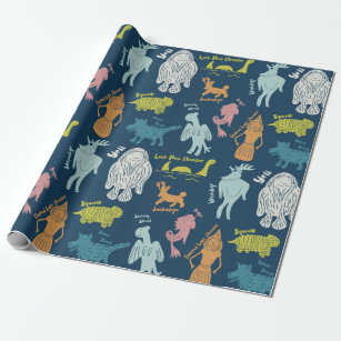 Cryptids Cryptozoology Identification Guide Wrapping Paper
