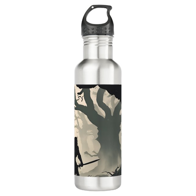 Cryptid's forest  stainless steel water bottle (Front)