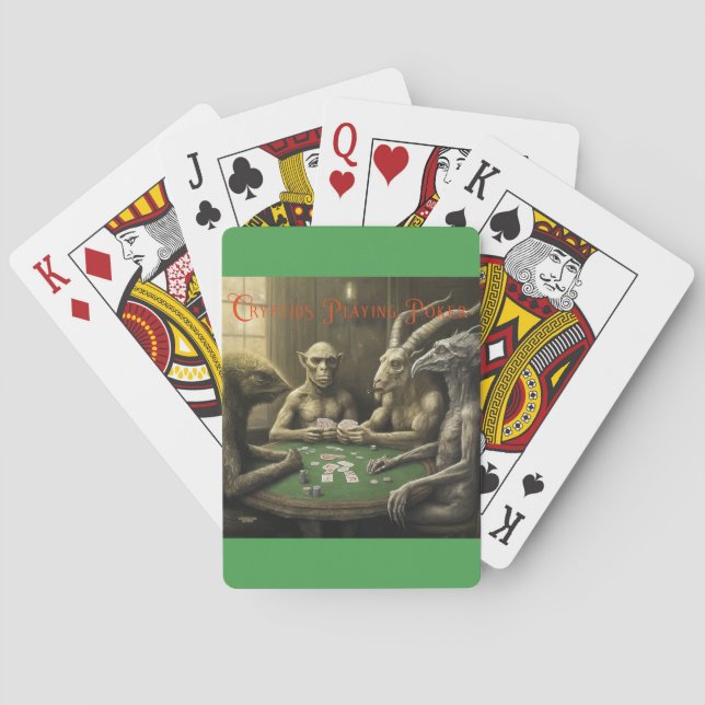 Cryptids Playing  Poker Cards (Back)