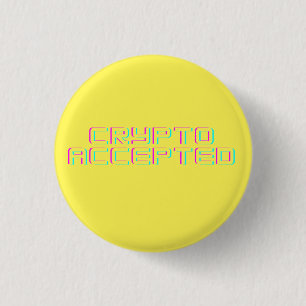 Crypto Accepted Bitcoin Modern Futuristic Type Button