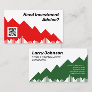 Crypto and stock market chart  business card