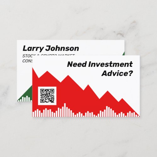 Crypto and stock market chart  business card