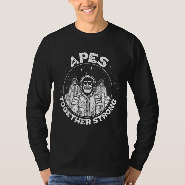 Crypto Apes Together Strong Ape To The Moon T-Shirt (Front)