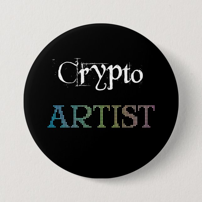 Crypto Artist Dark Button (Front)