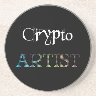 Crypto Artist Dark Coaster
