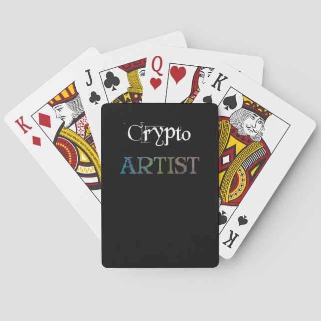 Crypto Artist Dark Poker Cards (Back)