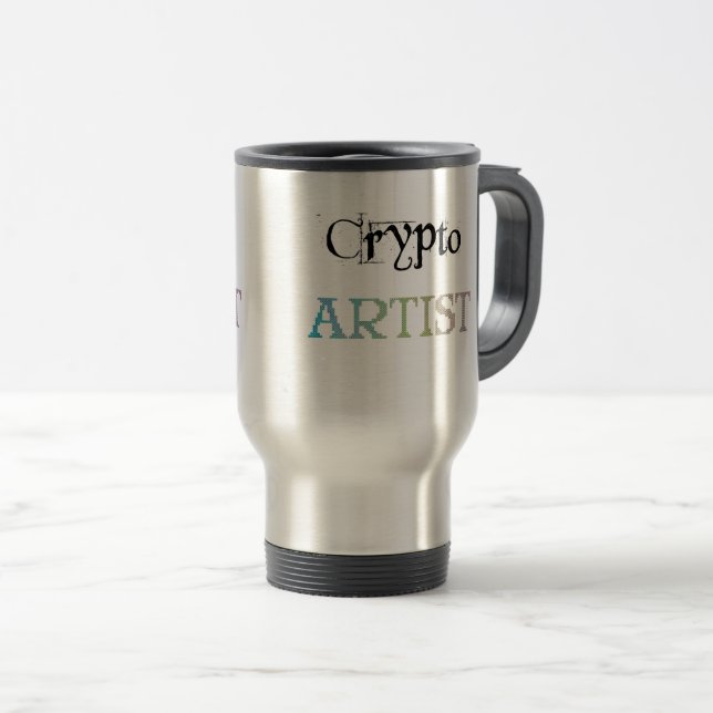 Crypto Artist Light Travel Mug (Front Right)