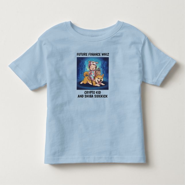 Crypto Baby and Dog Toddler T-shirt (Front)