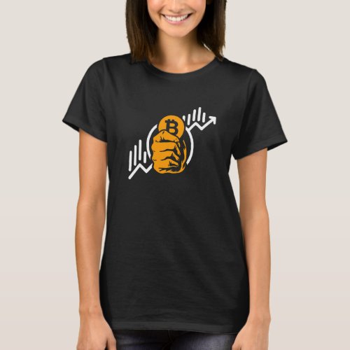 Crypto Bitcoin Coin Rise Symbol Blockchain Invest T-Shirt