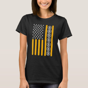 Crypto Bitcoin Cryptocurrency Blockchain Hodl Flag T-Shirt