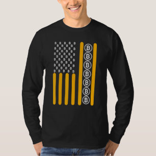 Crypto Bitcoin Cryptocurrency Blockchain Hodl Flag T-Shirt
