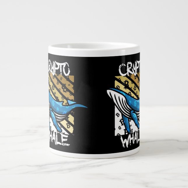 Crypto Btc Whale - Crypto coin Giant Coffee Mug (Front)