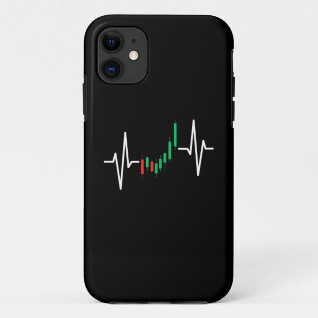Crypto Candlestick Heartbeat EKG: Trading & Invest Case-Mate iPhone Case (Back)