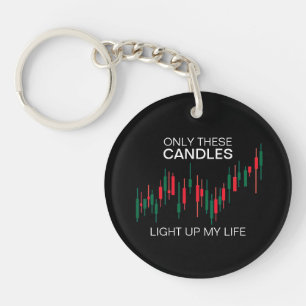 Crypto Candlesticks Personalized Keychain