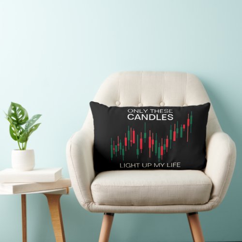 Crypto Candlesticks Personalized Lumbar Pillow