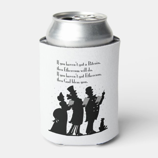 Crypto Christmas Carol Can Cooler (Can Front)
