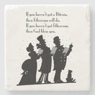 Crypto Christmas Carol Stone Coaster