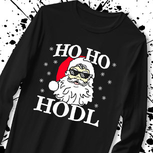 Crypto Christmas Santa Cryptocurrency Ho Ho Hodl T-Shirt