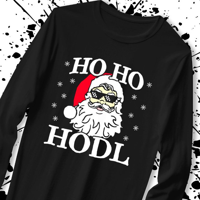 Crypto Christmas Santa Cryptocurrency Ho Ho Hodl T-Shirt (Creator Uploaded)