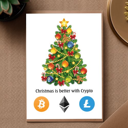 Crypto Christmas Tree Card 