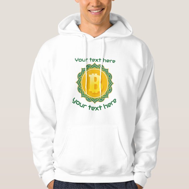 crypto  coin editable quote hoodie (Front)