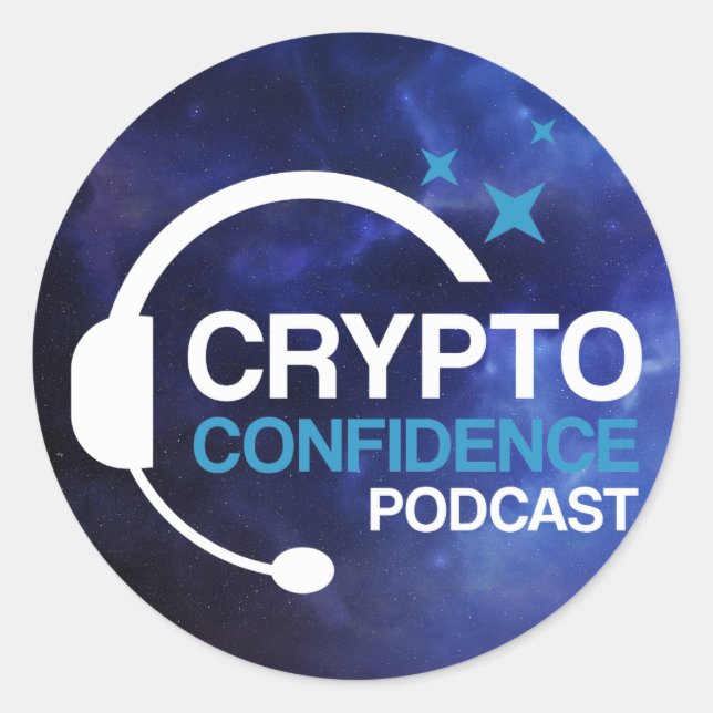 Crypto Confidence Podcast stickers (sheet of 20) (Front)