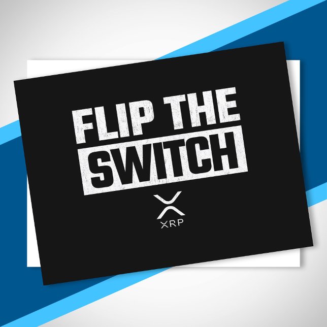 Crypto Currency XRP Cryptocurrency Flip the Switch Postcard (Creator Uploaded)