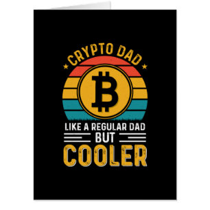 Crypto Dad Retro Sunset Card