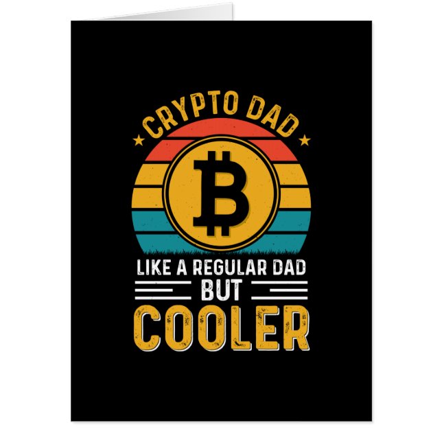 Crypto Dad Retro Sunset Card (Front)